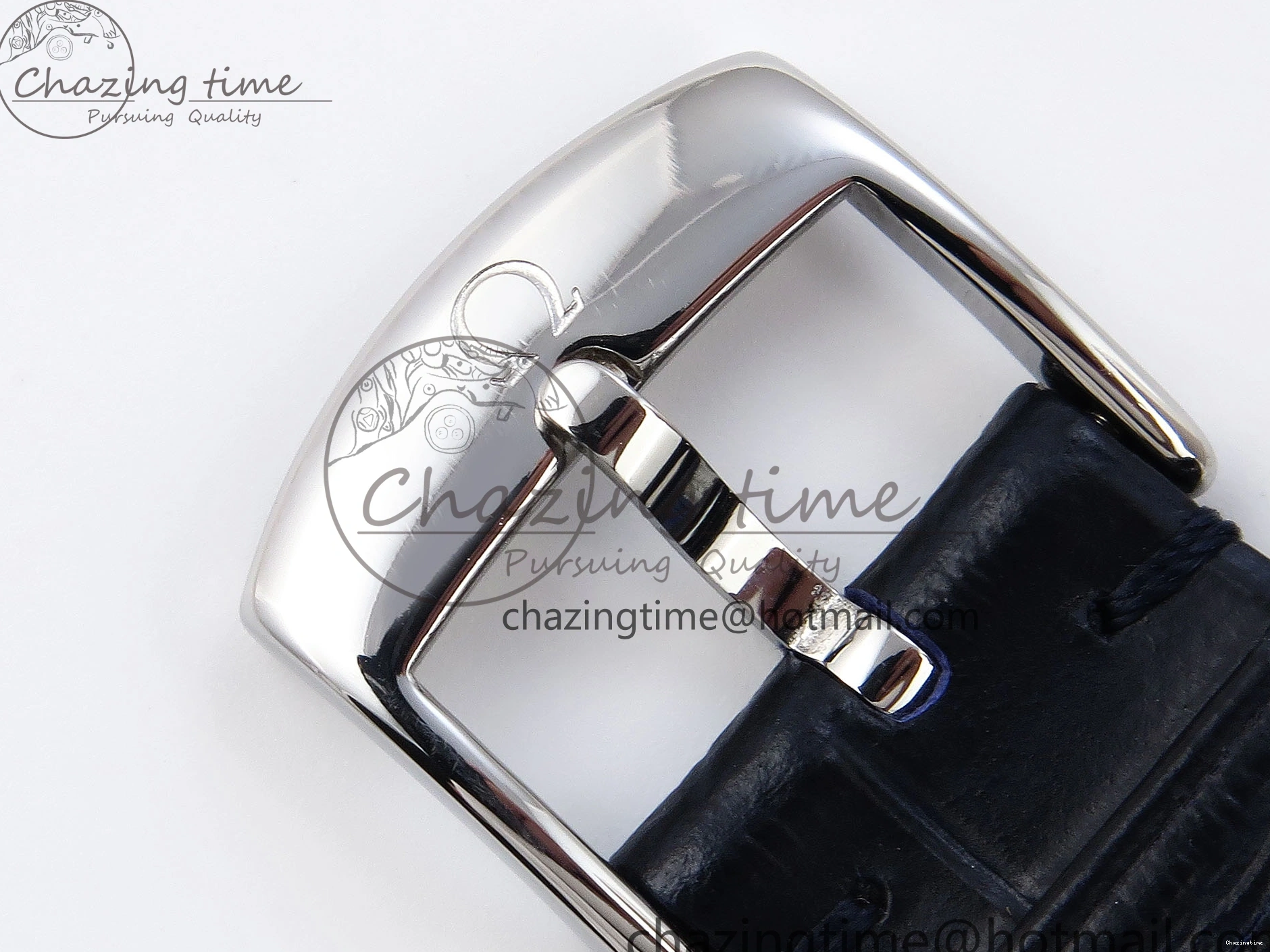 1230 Trendsetting De Ville Power Reserve SS MKF 1:1 Best Edition Blue Textured Dial on Black Leather Strap A 7742